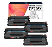 H&BO TOPMAE Cartuccia toner compatibile di ricambio per HP 26X CF226X 26A CF226A Pro M402n M402dw M402dn Pro MFP M426fdw M426dw M426fdn stampante (4 nero)