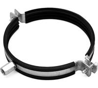 H&C VENT Fascetta per tubi 250 mm Pantalone Diametro con inserti in gomma - Staffa di montaggio condotto aria HVAC - Fascetta supporto uscita scarico ventilazione con guarnizione in gomma…