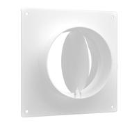 H&C VENT Flangia da parete per aria condizionata e sistema di ventilazione (Ø 150 mm, con valvola, parete) - Flangia da parete, connettore per tubi e attacco a parete - adattatore per tubo di scarico