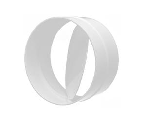 H&C VENT Valve Backflow 125 mm per tubo di ventilazione, connettore HVAC Circular Connecting Piece con One Way Flow- Self Acting Flap Blade Plastic Airflow Regulation per sistema ventilazione Inline