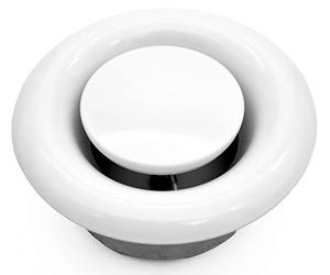 H&C VENT Valvola di scarico Ø 200 mm diametro femmina acciaio copertura rotonda diffusore regolabile HVAC piastra aria valvola - cappa aspirante tubo di ventilazione sistema di alimentazione elemento…