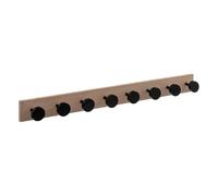 H confort xl patere legno 8 teste nero, nero