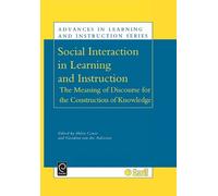 H. Cowie Social Interaction in Learning and Instruction (Copertina rigida)