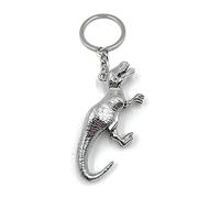 H-Customs Ciondolo portachiavi argento con dinosauro T-Rex, argento, Taglia unica