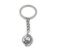 H-Customs Portachiavi a forma di sole e luna, argento