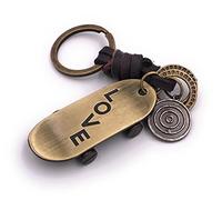 H-Customs Portachiavi Love Skateboard realizzato in bronzo metallizzato