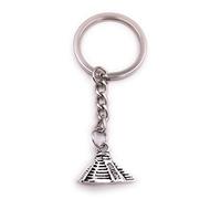 H-Customs Portachiavi piramide metallo argentato