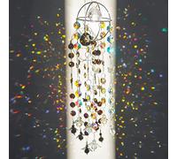 H&D HYALINE & DORA Acchiappasole in cristallo con prismi di vetro, angelo da appendere alle finestre, creatore di arcobaleno, prisma di vetro, acchiappasole per la decorazione della casa