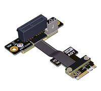 H&D Hyaline&Dora Elbow M.2 WiFi Key A E A+E To PCIe 1x Riser Extender Adapter Card Gen 3.0 Cable Key A.E m2 pci-e x1 (10CM,R51SL)