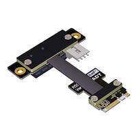 H&D Hyaline&Dora Elbow M.2 WiFi Key A E A+E To PCIe 1x Riser Extender Adapter Card Gen 3.0 Cable Key A.E m2 pci-e x1 (25CM,R51SR)