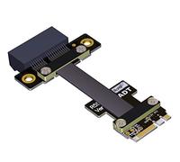 H&D Hyaline&Dora Elbow M.2 WiFi Key A E A+E To PCIe 1x Riser Extender Adapter Card Gen 3.0 Cable Key A.E m2 pci-e x1 (100CM,R51SF)