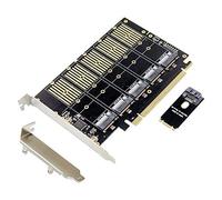 H&D Hyaline&Dora PCI-E X16 M.2 B Key SSD Adapter Card PCIE to 5 Port B Key NGFF M.2 SSD Adapter Card JMB585 chipset Key b