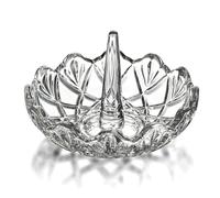 H&D HYALINE & DORA Porta anelli in cristallo trasparente, piatto per gioielli, espositore per matrimoni, forma ondulata, regalo per mamma, moglie, ragazza