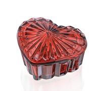 H&D Hyaline&Dora Portagioie in vetro di cristallo a forma di cuore per donne e ragazze (bordeaux)