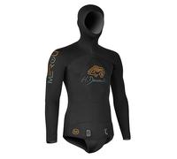 H.Dessault By C4 - muta MEROU black spessori 5 e 7 MM - Muta da Pesca Subacquea, neoprene certificato senza Ftalati e Latex. Giacca e Pantalone venduti separatamente (Giacca 7 mm, Taglia 5)