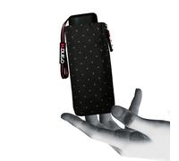 H.DUE.O Ombrello Tascabile [Solo 17 Cm] con Cupola Large. Ombrello Ultra-Leggero da Viaggio, Ombrello Portatile Piatto Resistente Asciugatura Rapida [MICRODOTS] (Grigio Scuro)