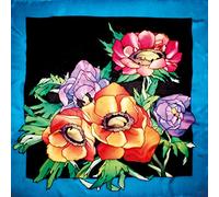H DUPONT DUPCARYB002C - Un quadrato di seta da appendere - Tessuto 100% seta - 90x90cm - Anemoni