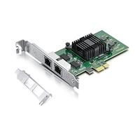 H!Fiber.com 1.25G NIC,2 RJ45 Ports,1.25GbE Scheda di Rete Ethernet,Compatibile con Intel 82576 Chip,Supporto Windows Server/Linux/VMware,PCI Express 2.0 X1 (Non Supporto X11, Mac)