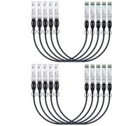 H!Fiber.com 10pack Cavo DAC SFP+ 10Gb/s, 0.25m (0.8ft), Cavo Twinax SFP+ in Rame Diretto passivo 10GBase-CU, per Cisco SFP-H10GB-CU0.25M, Ubiquiti, Netgear e Altri Switch e NIC Aperti