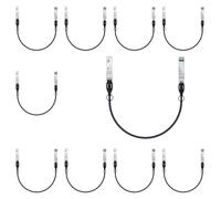 H!Fiber.com 10pack Cavo DAC SFP+ 10Gb/s, 0.5m (1.6ft), Cavo Twinax SFP+ in Rame Diretto passivo 10GBase-CU, per Cisco SFP-H10GB-CU0.5M, Ubiquiti, Netgear e Altri Switch e NIC Aperti