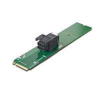 H!Fiber.com Adattatore da M.2 (M Key) a SFF-8643 per la conversione dell'interfaccia PCIe 3.0 x4, Che Consente la connettività SSD NVMe ad Alta velocità nei sistemi di archiviazione U.2