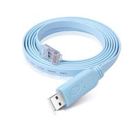 H!Fiber.com Cavo console USB, cavo console da USB a RJ45 per router/AP router/switch Cisco, supporto Windows/Mac/Linux, 1.8m/6ft