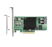 H!Fiber.com Scheda controller PCIe interno 12G, scheda HBA SAT SAS a 8 porte 12Gb/s, chip 3008 di Broadcom, PCI Express 3.0 X8, 2 porte mini SAS SFF-8643, come 9300-8I con staffa a basso profilo