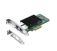 H!Fiber.com Scheda di 10Gb di Rete Ethernet Intel X550-T2 - ELX550AT2 Chip, con Due Porte RJ45 in Rame, 10Gb PCI Express X4 Scheda di Rete LAN, per Win