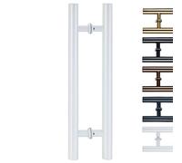 H Forma a Trappola per Trappola Diametro 38 mm/1,5 Pollici, Tubo Porta Scorrevole per Porta Scorrevole, con palo del Bar del Camino per uffici per Il banco del Bagno (White 50 cm/19 3/4 "30 cm)