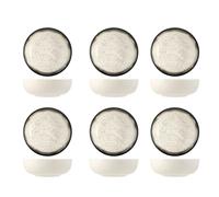 H&H Set 12 Coppette Marte in Stoneware Ø 17 cm - Superficie Puntinata con Bordo Nero Pennellato - Lavabili in Lavastoviglie - Utilizzabili in Microonde - Stile Rustico Contemporaneo