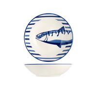 H&H 12 piatti fondi Puerto in stoneware decorati cm 20,5