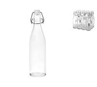 H&H 1215005 Bottiglia Liscia con Tappo Meccanico, Vetro, Trasparente, 0.5 lt