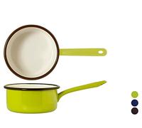 H&H 2349016 Casseruola 1 Manico Smaltato Cilindrico, Multicolore, 16 cm