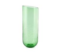 H&H 287700 Vaso Clarins Cilindrico, Decorato Mezzo Crecre, Verde, cm 37 H