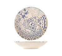 H&H 3238002 Piatto Fondo Alyssa, Stoneware Decorato, 22 cm
