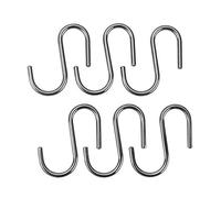 H&H Pengo 350342 Lonardo Set 6 Ganci Cromati, Acciaio, 16x9x1 cm, 6 unità