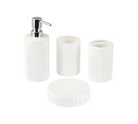H&h set da bagno capri con 4 pezzi in ceramica