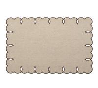 H&H 4 Tovagliette con forma sagomata in cotone e lino cm. 45x30 LAVAGGIO A MANO