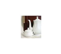 H&H 4361469 Caffettiera Alba, Porcellana, Bianca, 1.2 l