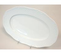 H&H 4373825 Piatto Ovale Arianna, Porcellana, Bianco, 33 cm