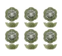 H&H 6 coppe Verza in stoneware decorate cm 18