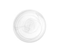 H&H Set 6 Piatti Fondi Alabastro In Vetro Bianco Cm21