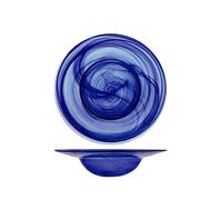 H&H 6 piatti in vetro alabastro cobalto pasta 23,5