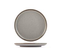 H&H 6 piatti pane Pearl in porcellana colore grigio 15x15