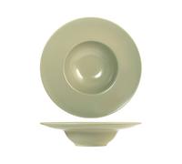 H&H 6 Piatti Pasta in Stoneware Green Mat Cm 28 Verde