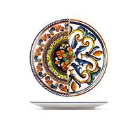 H&H 6620201 Piatto Piano Positano, Stoneware Decorato, 26 cm