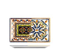 6x Piatto H&H Positano 25X15 Rettangolare In Stoneware