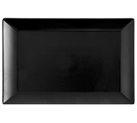 H&H 6625818 Piatto Stoneware Boston, Rettangolare, Nero, 30 x 20, Ceramica