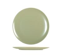 H&H 6628801 Piatto Piano Denver, Stoneware, Verde, 26 cm