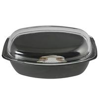H&H Casseruola Rettangolare Antiaderente Extra Chef Con Coperchio